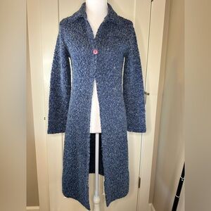 American Cruiser Blue Bouclé Long Cardigan Coat XS/S – Made in USA